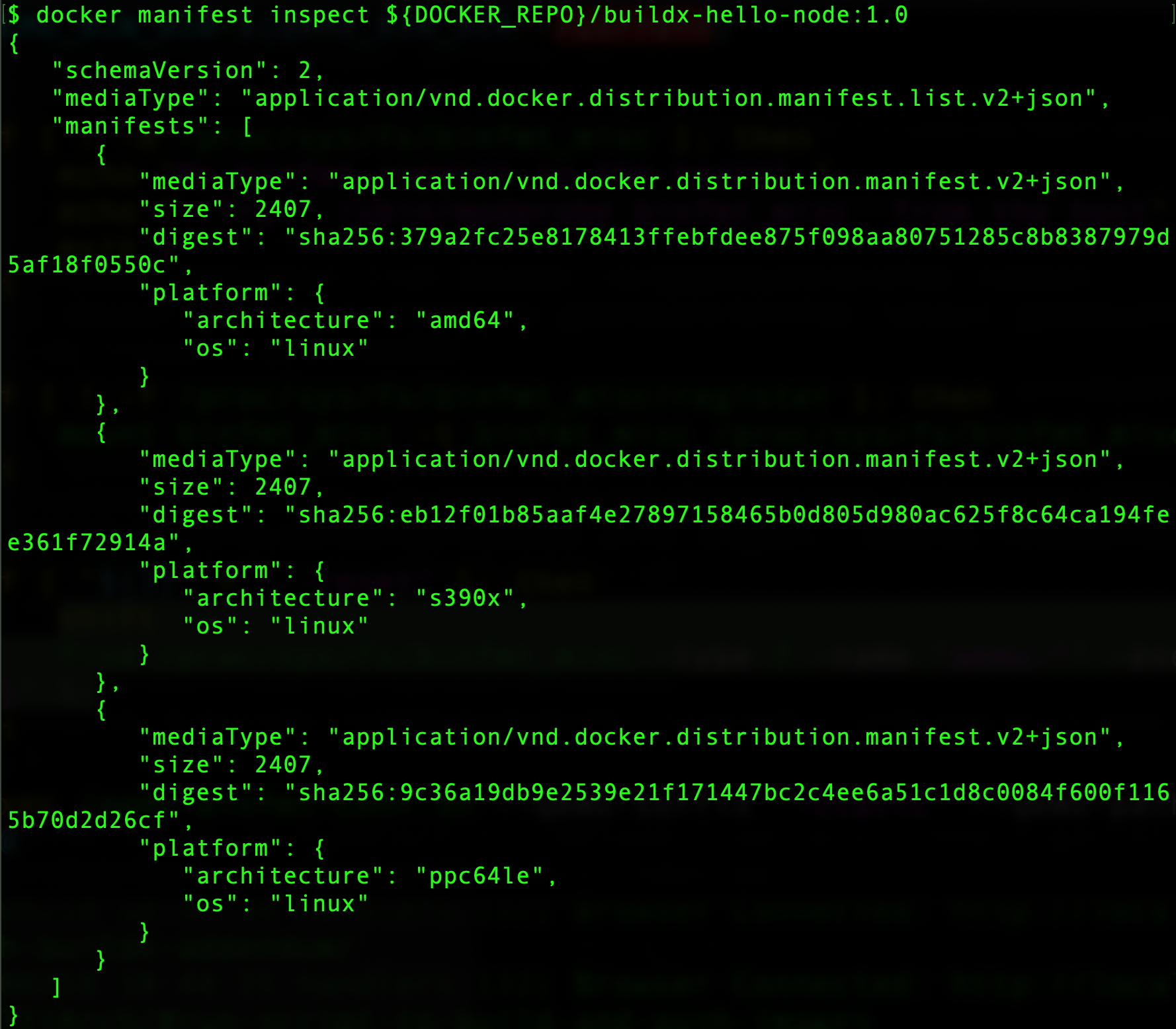 manifest buildx hello node